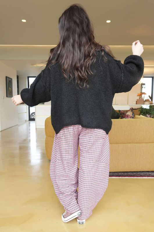 Big Softie Funnel Grunge Knit Black